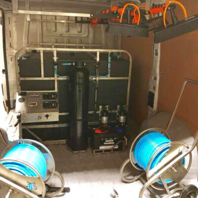 Hydros system mounted in van