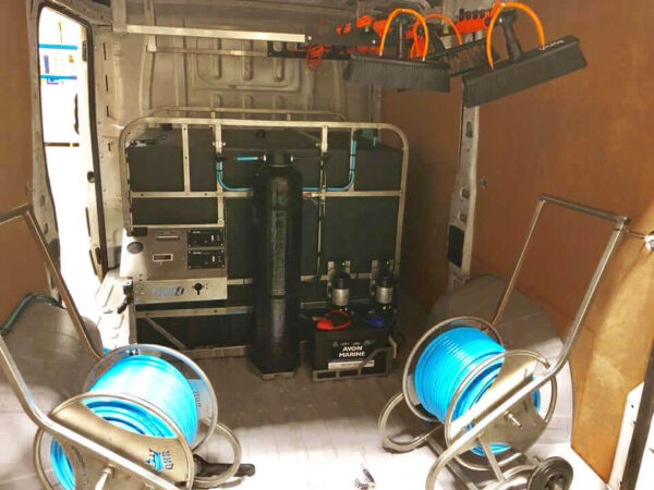 Hydros system mounted in van