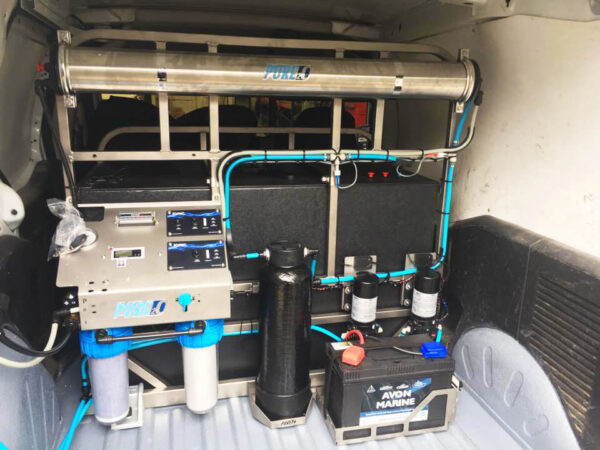 Triton system mounted in van