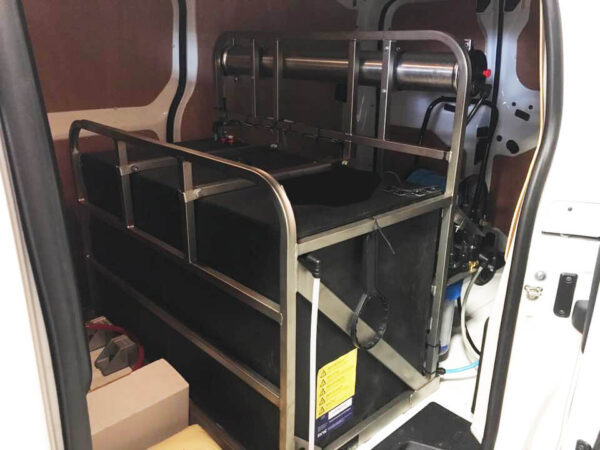 Triton system mounted in van